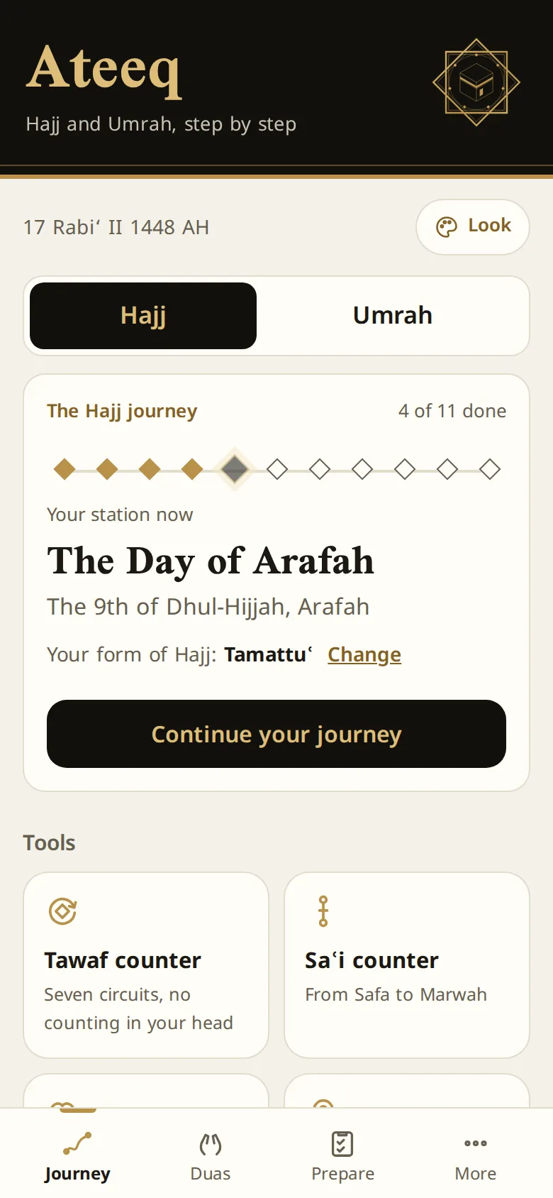The Hajj journey in Ateeq